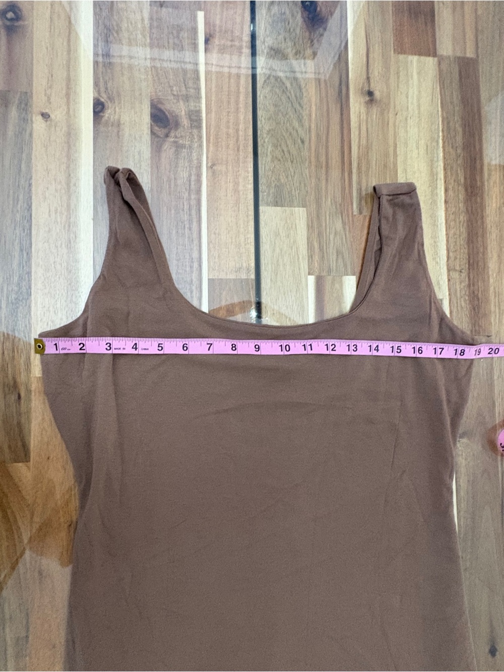 NWOT Naked Wardrobe Plus Sz 3X Brown Maxi Scoop Neck Dress Bodycon Casual - Picture 2 of 8